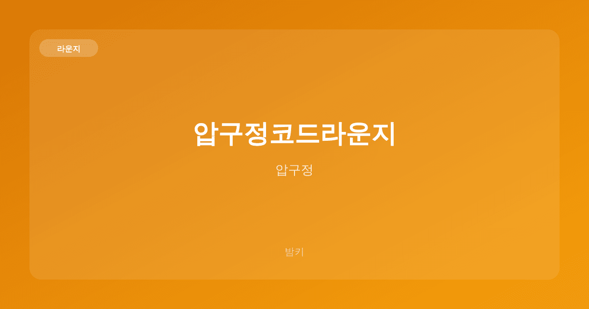압구정코드라운지 라운지 압구정