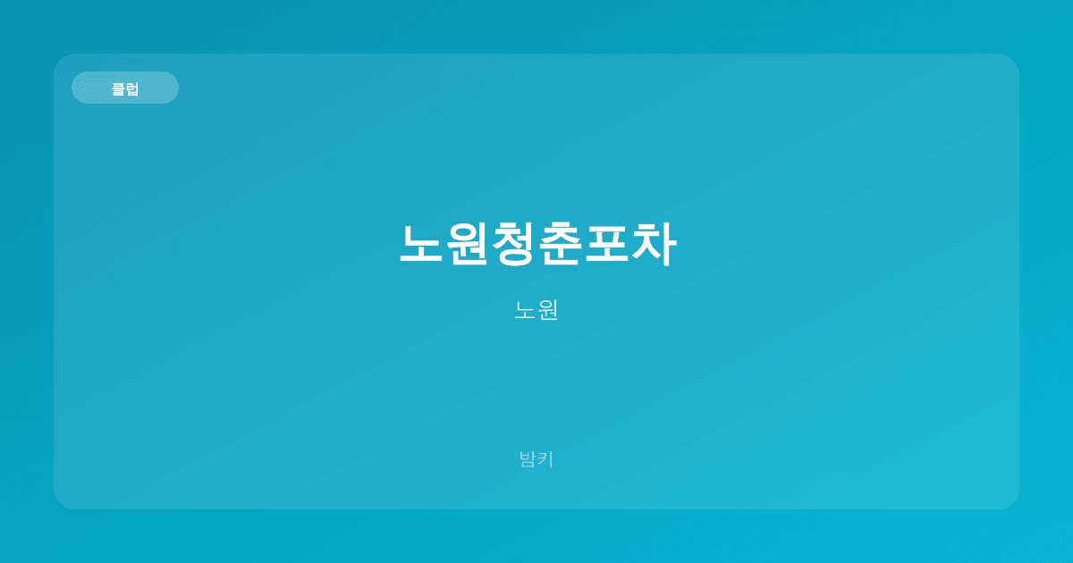 노원청춘포차 클럽 노원