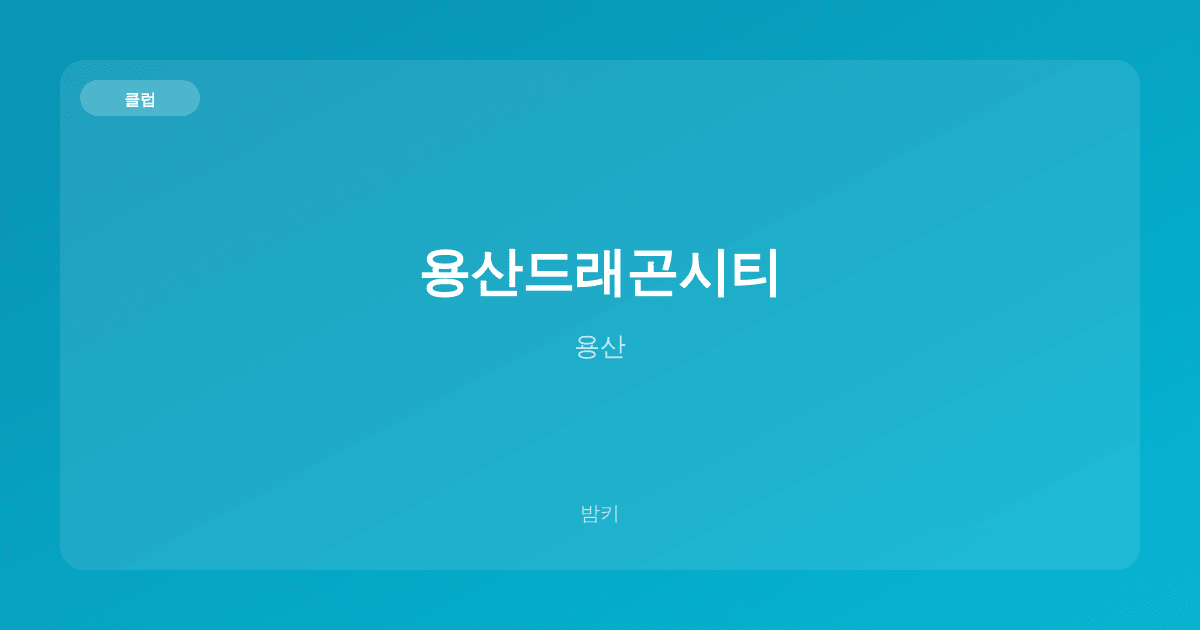 용산드래곤시티 클럽 용산